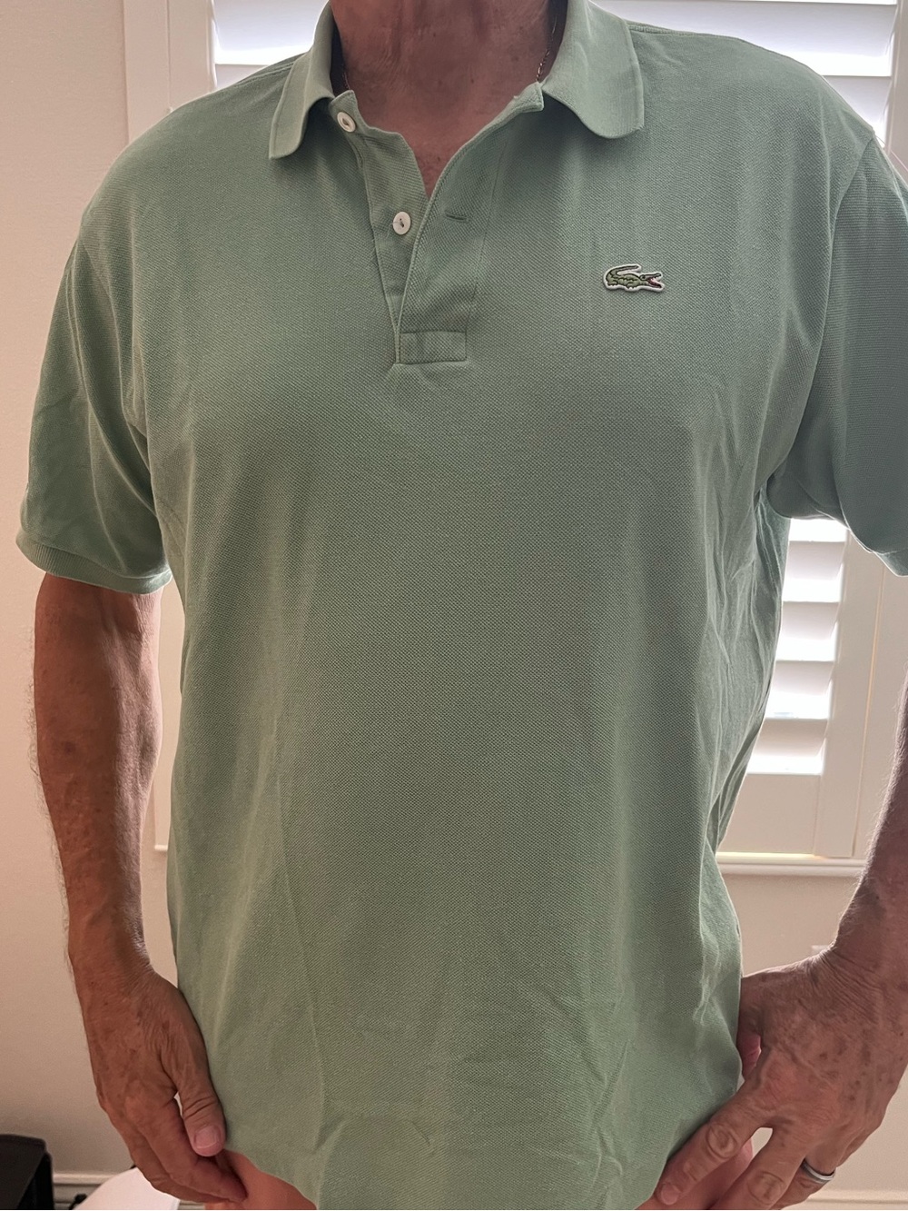Lacoste Men’s Classic Polo Shirt in Sage Green XL